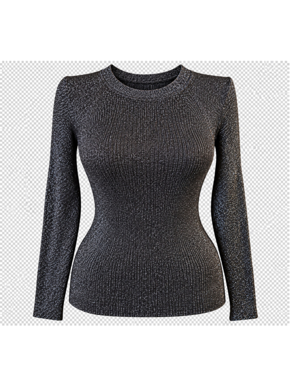 Banana Republic Black Shimmery Light Long Sleeve Sweater - Size S